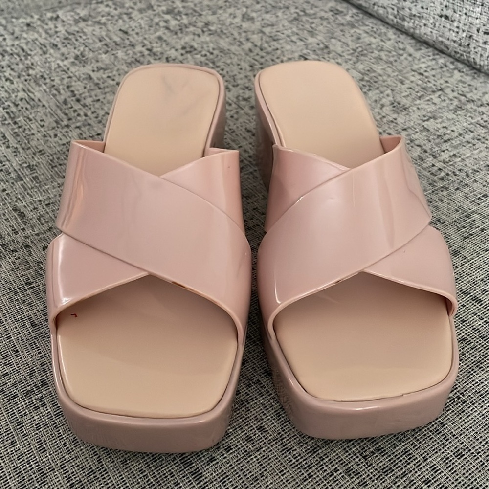 Jeffrey Campbell Nude Slides Size 10 - Picture 3 of 11